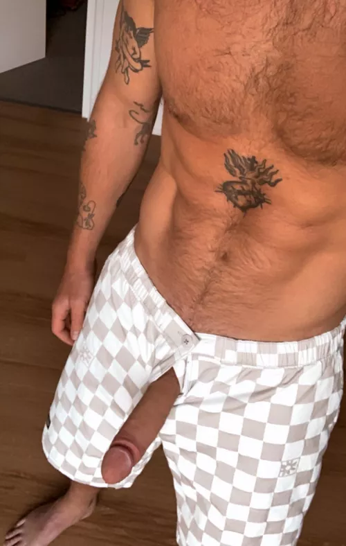 Enjoying my new shorts by hot-daddy-fantasy