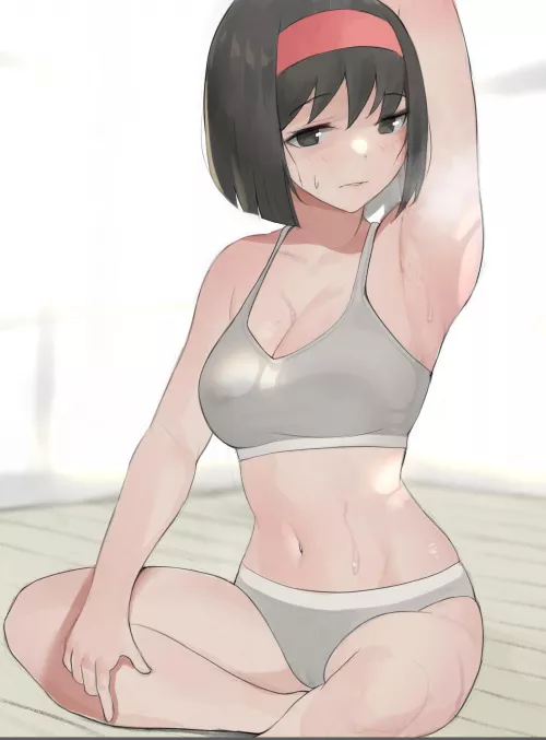 Erika after workout by I_Should-Not_Be_Here