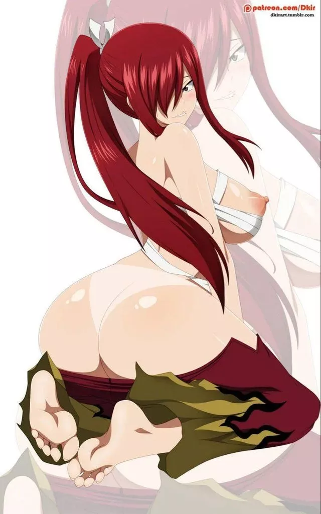 Erza in a ponytail arouses me so much posted by hardjab123