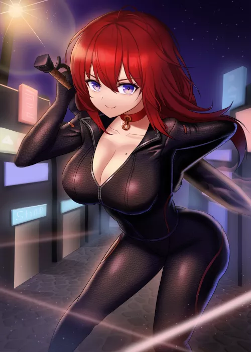 Eugene Spy Catsuit (Leaping) [Guardian Tales ] by sequence_string