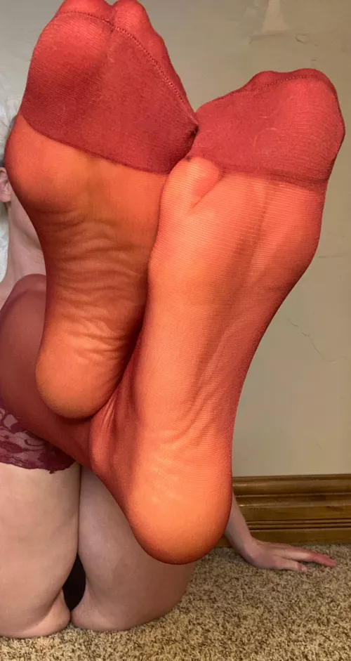 Ever had a foot job with silky stockings covering pretty feet? by Taylormayberry21