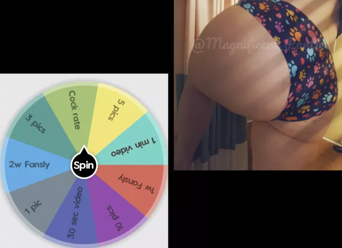 💫EVERY SPIN WINS💫 $5 to play.💕 Worn item orders get a free spin ‼️FETISH FRIENDLY‼️ [Selling] Worn items✨vials✨customs✨GFE✨sexting✨FANSLY✨ Premium Snapchat✨ DM or KIK M3GNIFIC3NT or 👻 Magnificent0505 by Magnificent_Panties