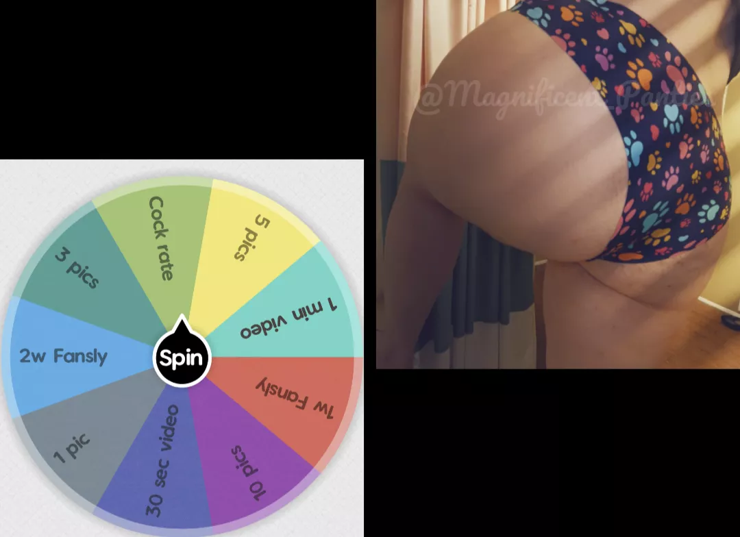 💫EVERY SPIN WINS💫 $5 to play.💕 Worn item orders get a free spin ‼️FETISH FRIENDLY‼️ [Selling] Worn items✨vials✨customs✨GFE✨sexting✨FANSLY✨ Premium Snapchat✨ DM or KIK M3GNIFIC3NT or 👻 Magnificent0505 posted by Magnificent_Panties