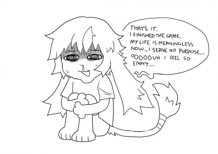 Every time I finish a good videogame this is imminent (my art) by nambatsu