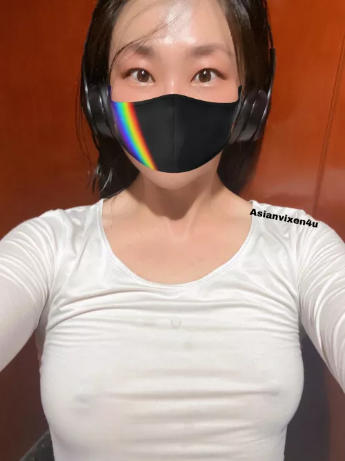 Everybody knows it’s risky to go braless in white shirts lol by AsianVixen4U