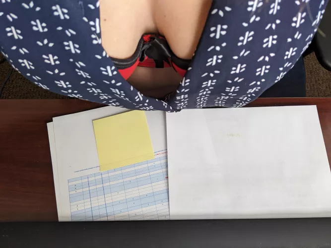 Excuse me. The spreadsheet I need to show you is down here. What were you looking at? 👀 by MasqueradeMama