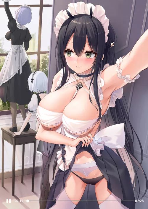 Exhibitionism Indomitable behind Bellona and Sirius (SilverRoid) [Azur Lane] by elegantloveglimmer