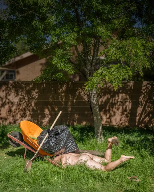 F A C E // P L A N T - Take off your plants, run outside and get your face in a bush! Happy World Naked Gardening Day!! by theNaturalOrange