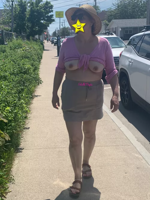 [F] Dared to walk down the street with my tits out! by ShelbiVigdis