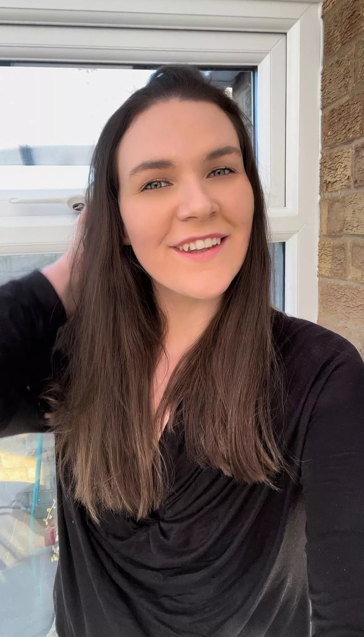 [F] keeping it mild with my outfit today 😊 at 6ft4 without heels, I definitely have to be selective! posted by Leggybrunettebaby