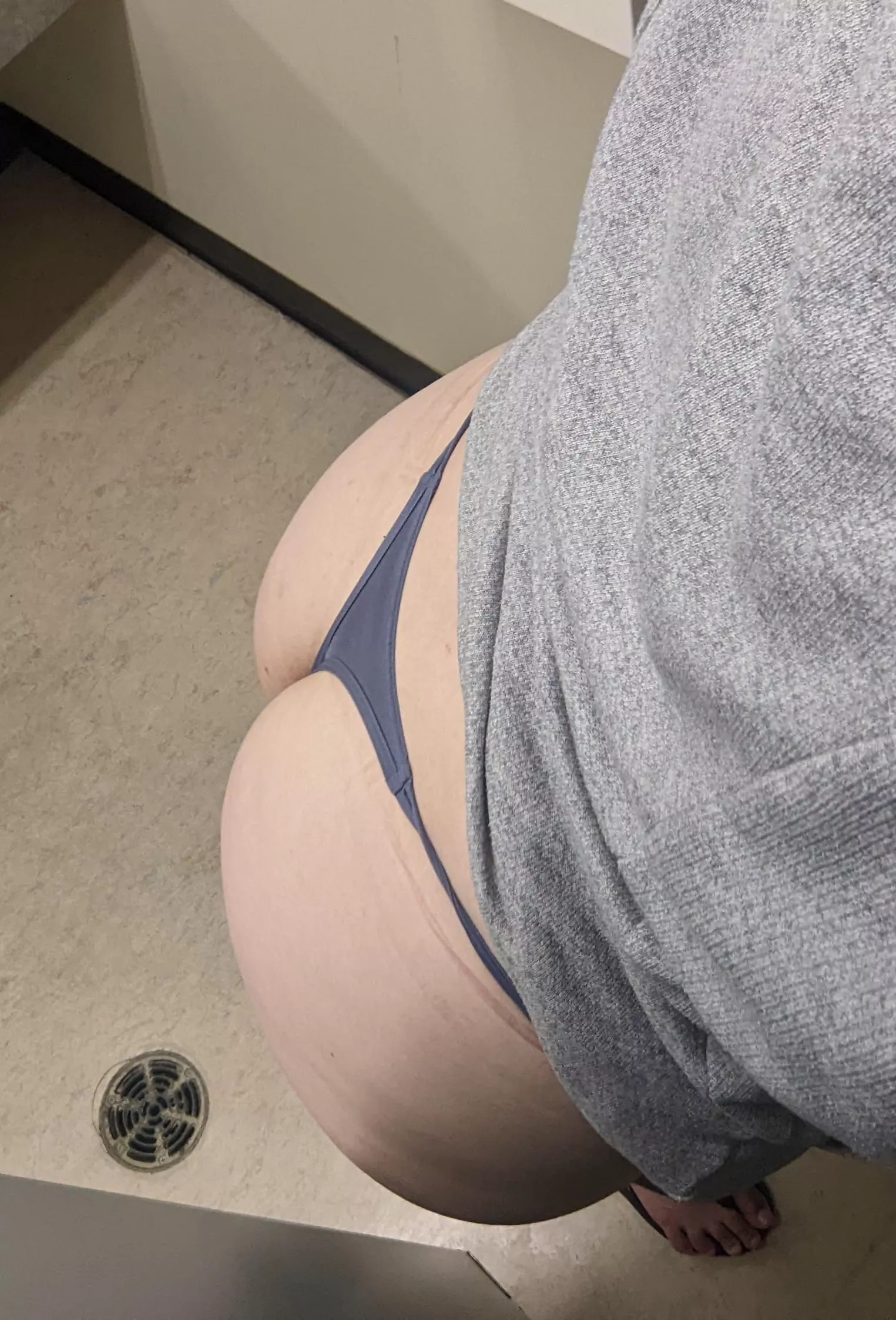 (F) The only thing missing was someone coming into the work bathroom to spank my juicy booty ;) posted by Sharingherman