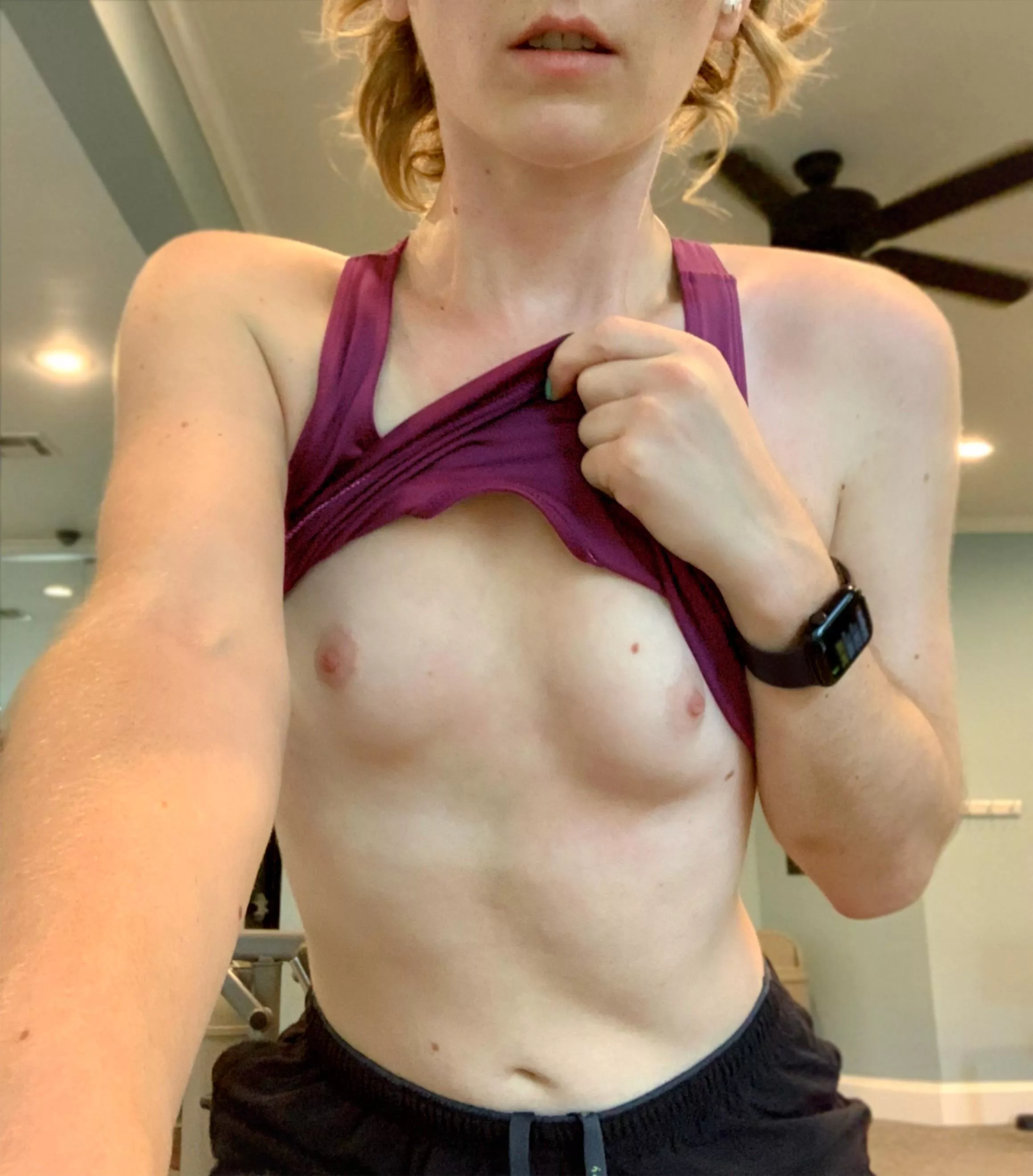 (F) took some risky pics at the gym this morning 😬 posted by BertieButts