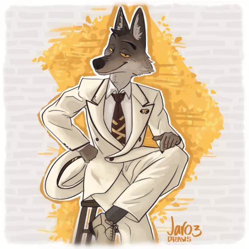 Fanart of Mr. wolf (By me) by Jaro3Draws