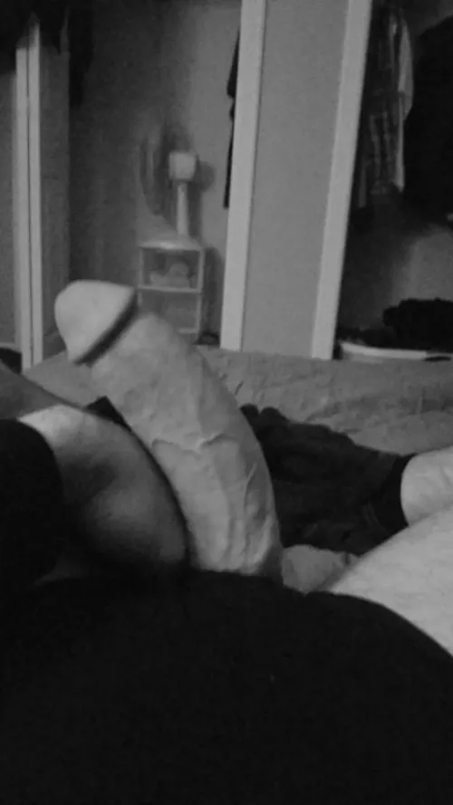 Fancy black and white dick pic by BenjiDover92