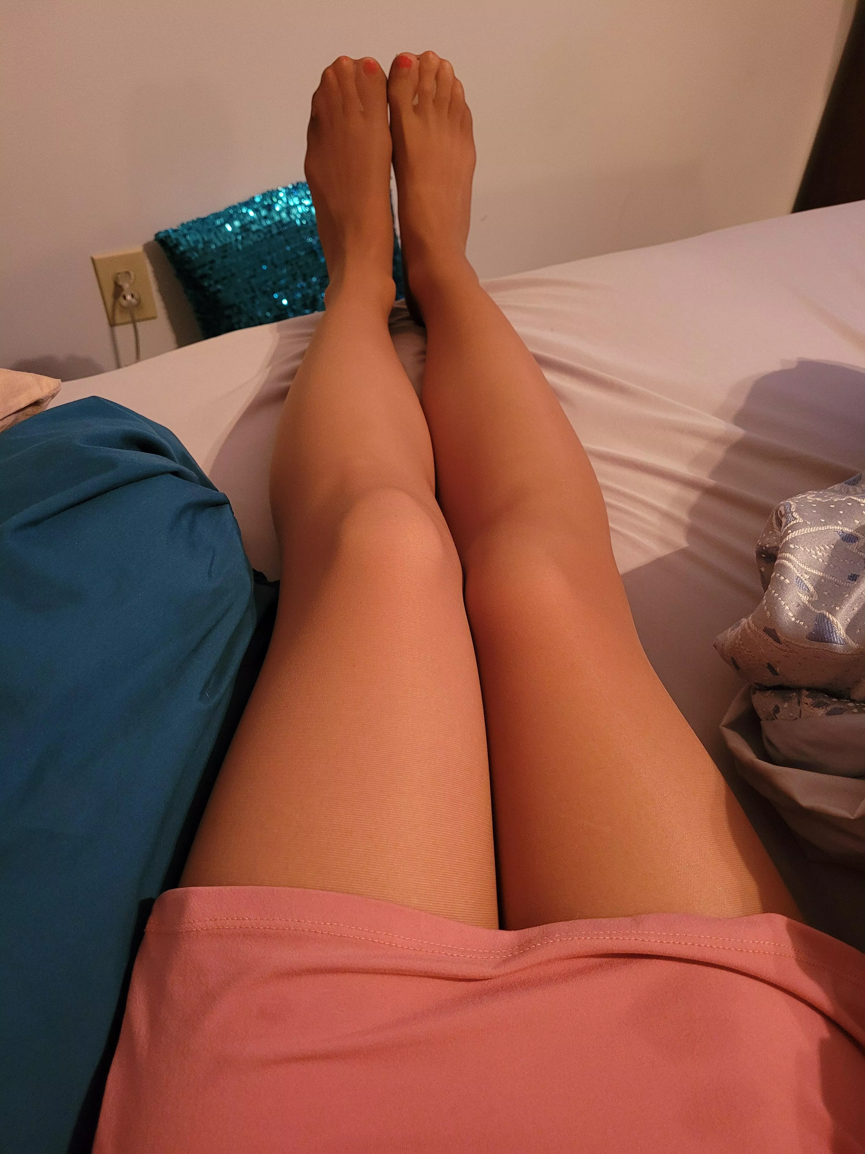 Feeling lazy today in tan tights. I need a massage. posted by Tight_Ad_9223