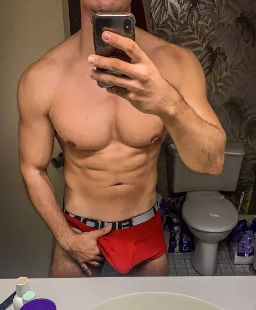 Feeling naughty, any helpers to get those pants off? by Letmeflexbeby