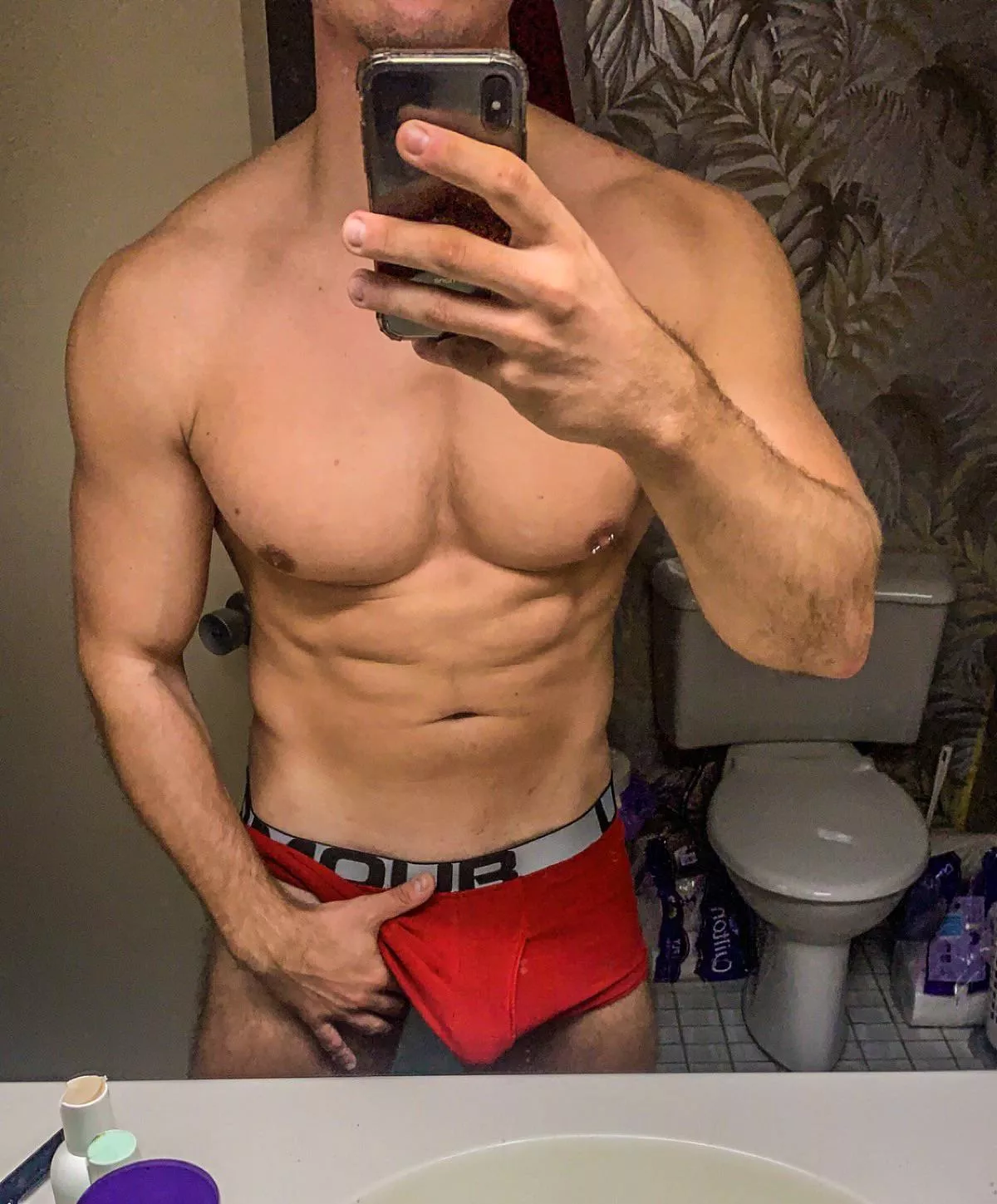 Feeling naughty, any helpers to get those pants off? posted by Letmeflexbeby