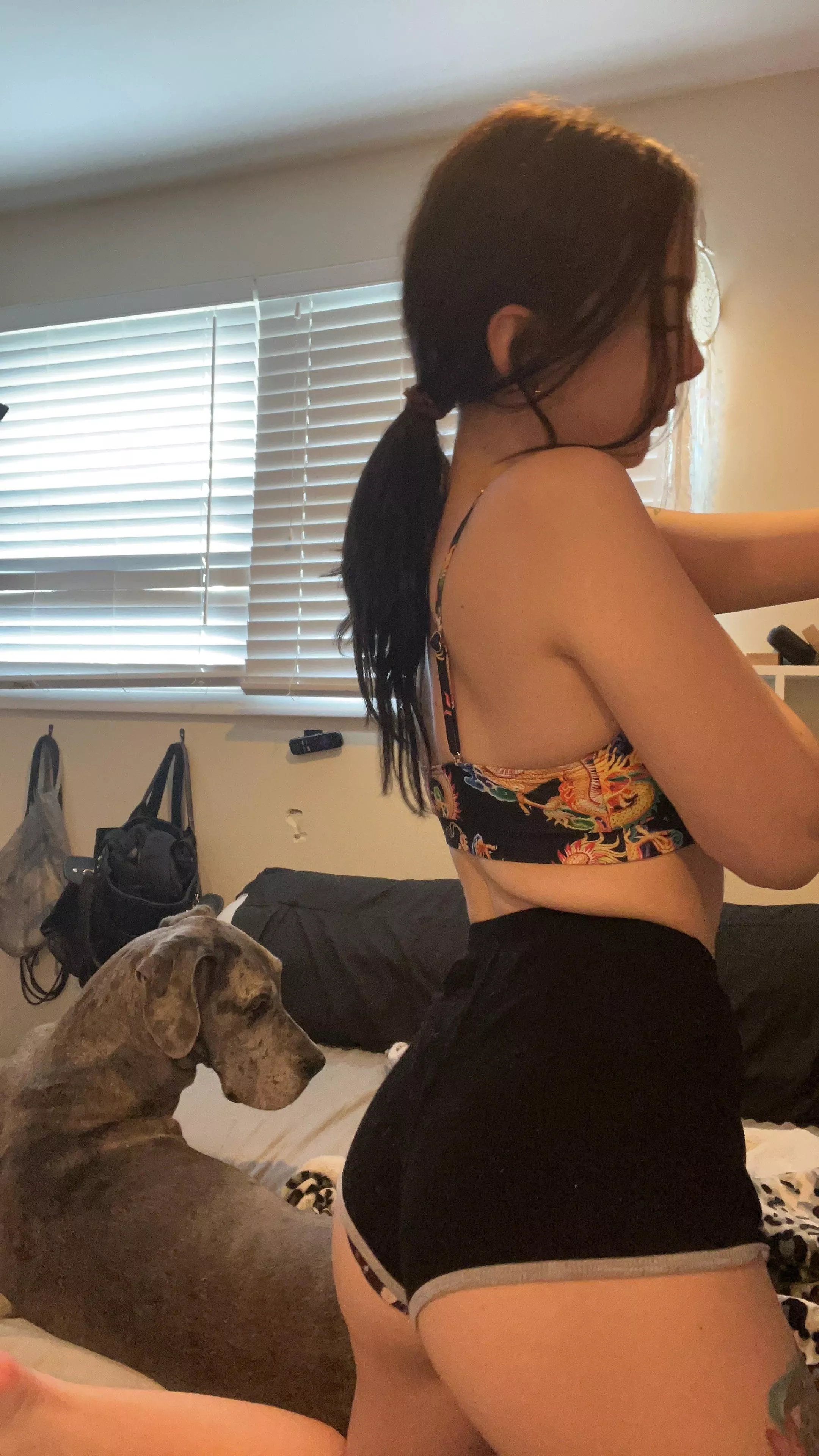 [f]eeling pretty thick even though it’s a chill PJ night 🥱 posted by bunniesmokeson