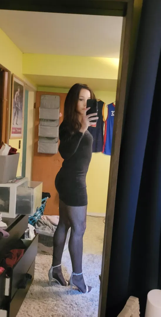 feeling really sexy in my wives dress posted by TysonL91