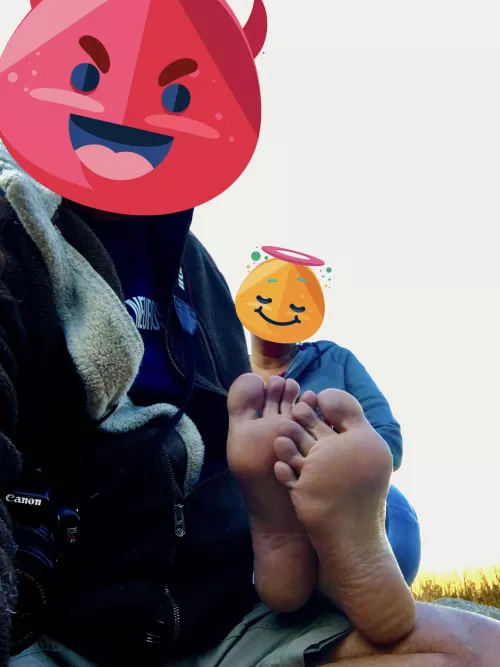 Feet after a 5 mile hike! So tasty…. by FootCoupleX