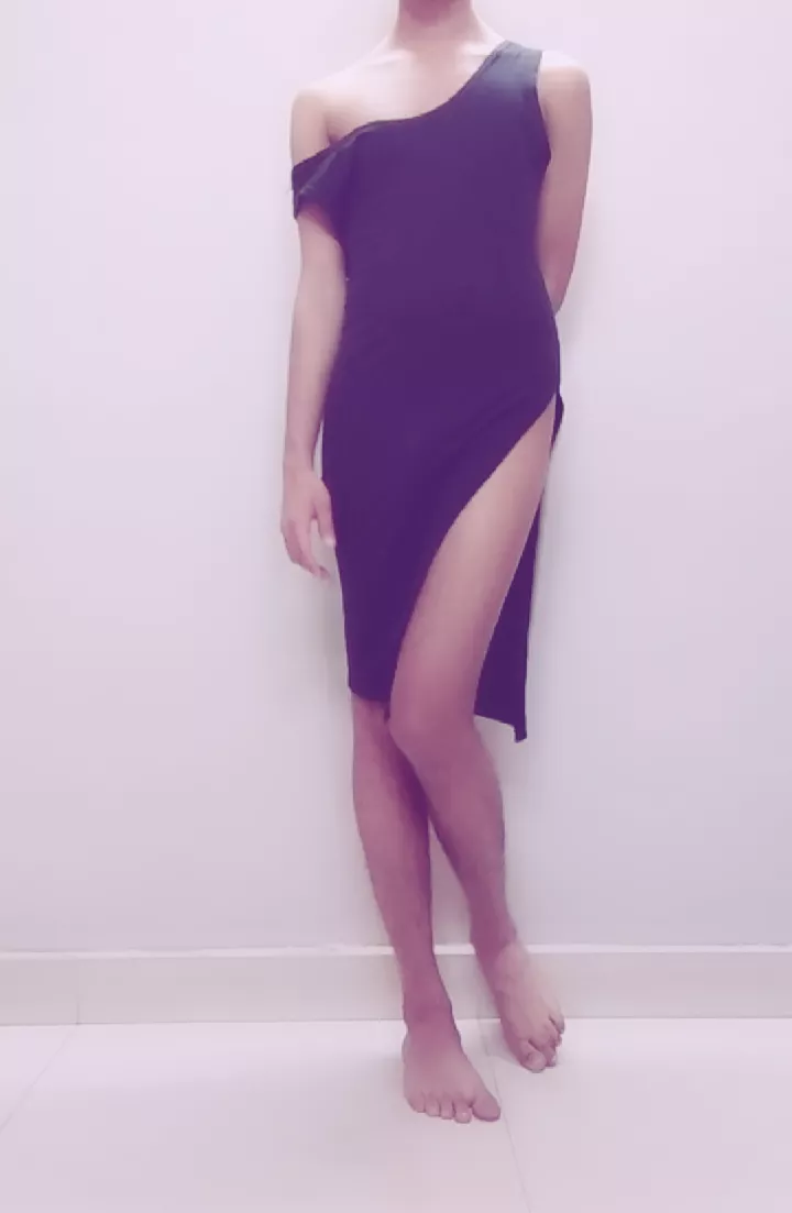 femboy in da black dress. do u like? posted by awkward-not-me