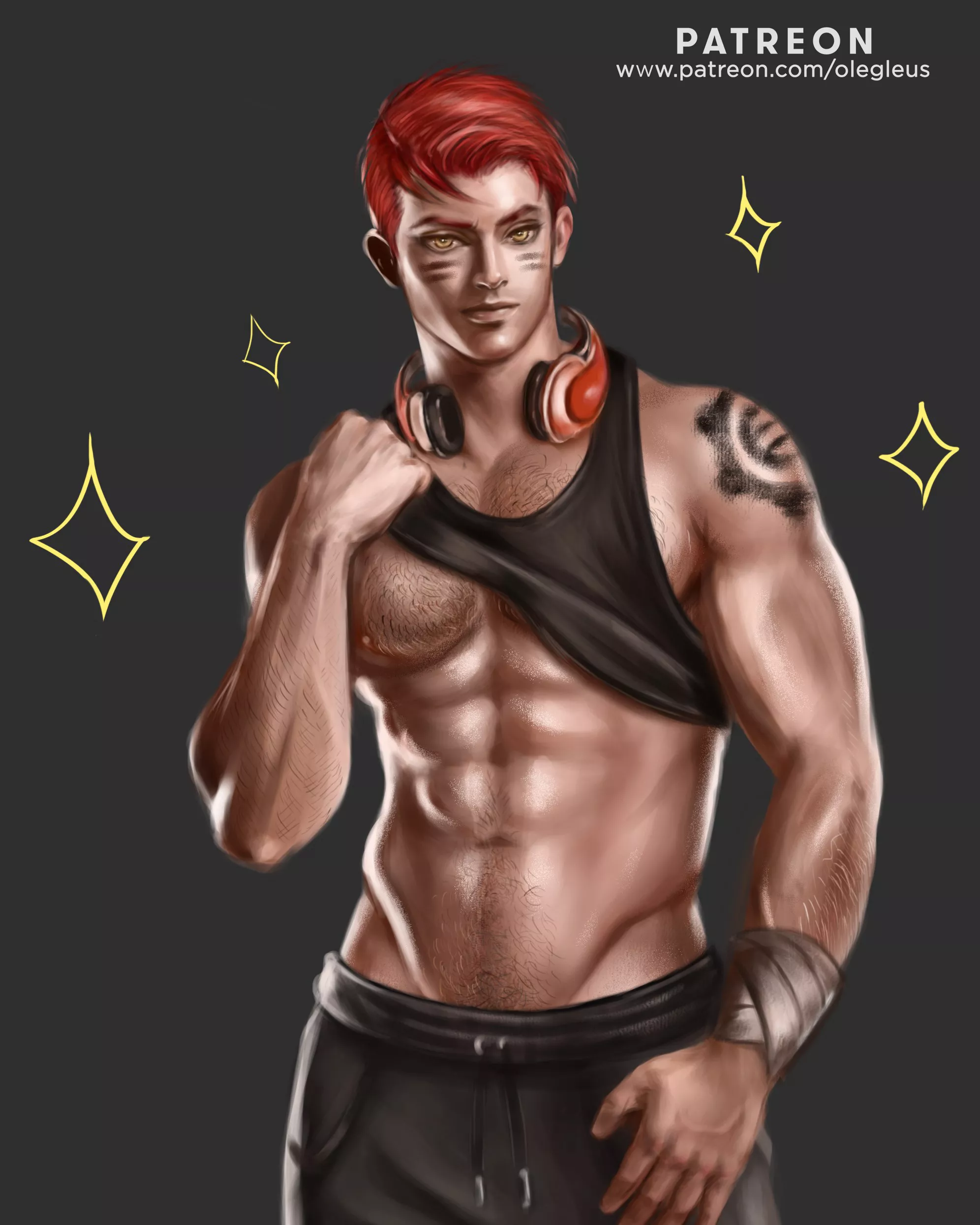 Fiery Hunk posted by OlegLeus