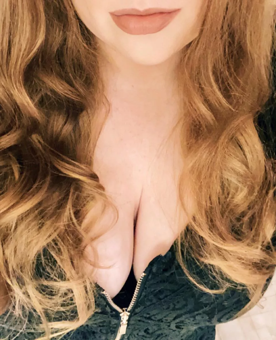 Finally Friday. Cleavage and curls. posted by iwhine4wine