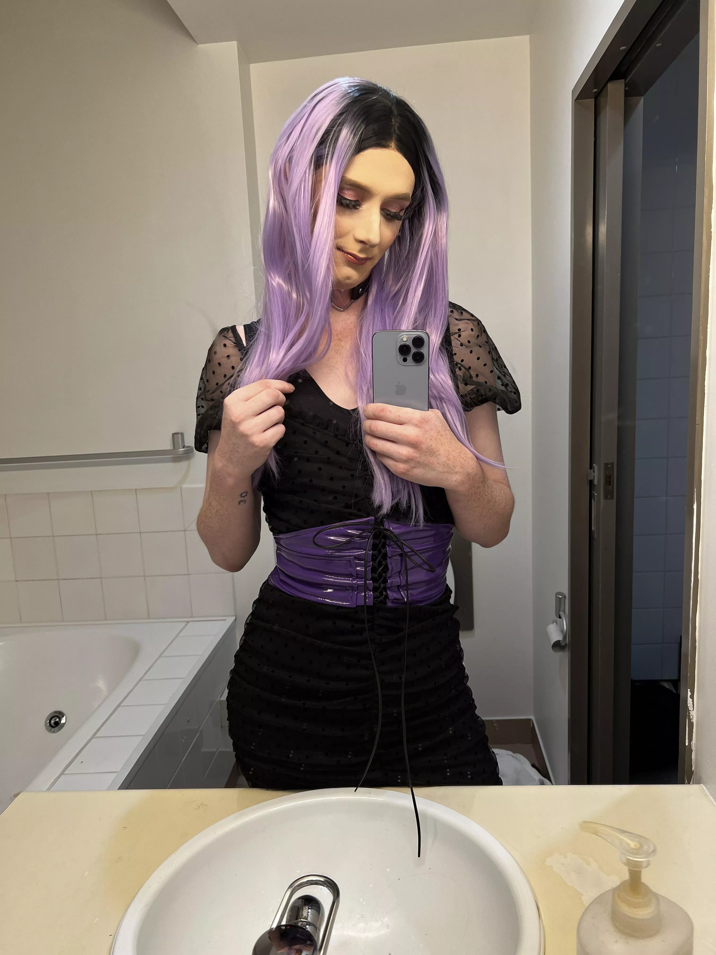 Finally made my first friend as my true self, and found somewhere I finally fit in 🤭 I love you all so much 💜 posted by Miss_Moans