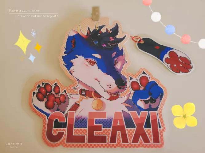 Finished badge commission~ 🌈🌼🌱 by Lara_wrr