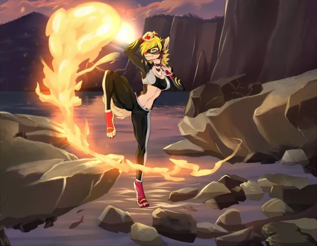 Fire-Bending Master (art by me Queen-Charlot , Im open To comissions!) by Queen-Charlot