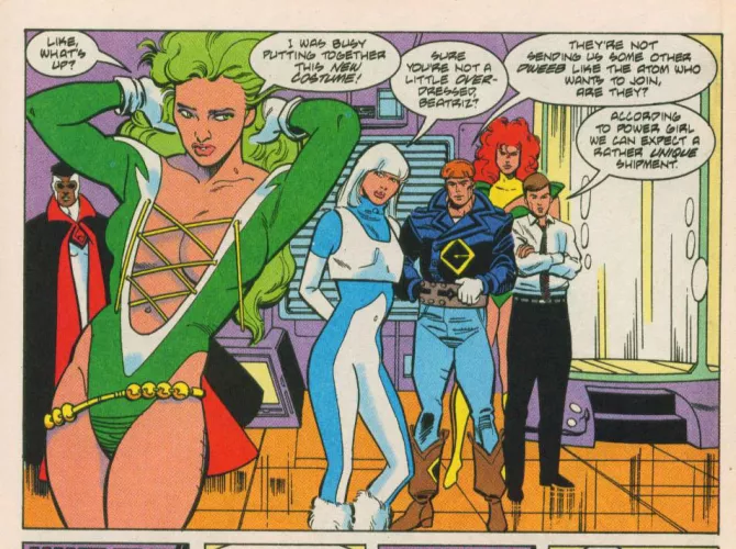 Fire's New Costume [Justice League America (1989) #67] by AlohaWarrior37