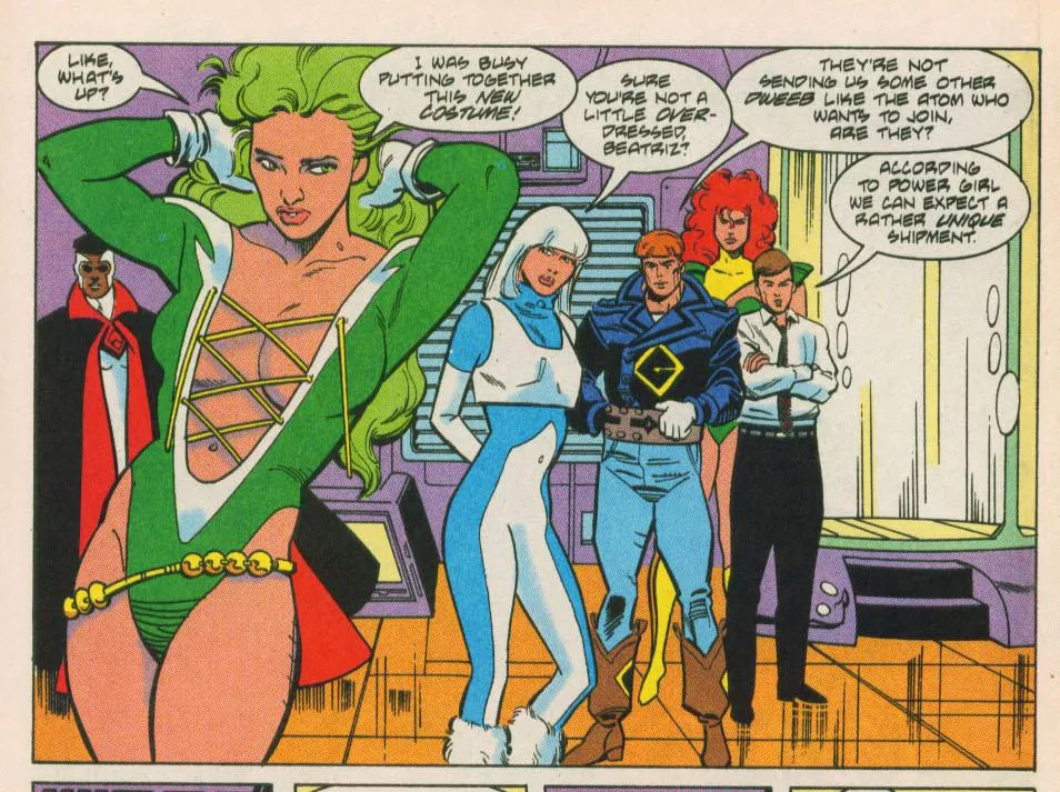 Fire's New Costume [Justice League America (1989) #67] posted by AlohaWarrior37