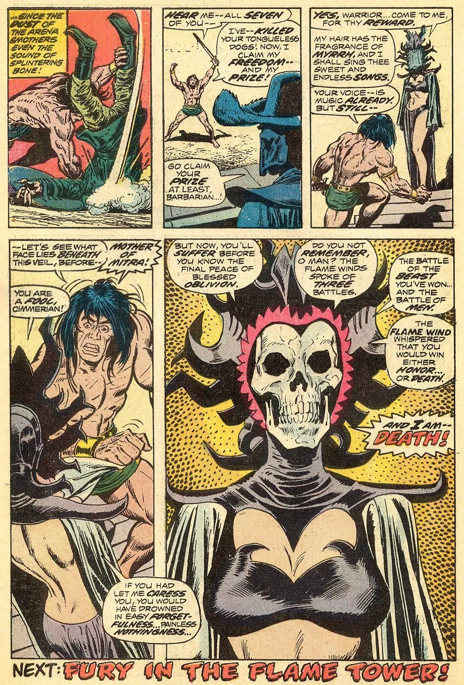 First appearence of Marvel's Death in a Female Body. [Conan the Barbarian (1970) #33] posted by International-End100