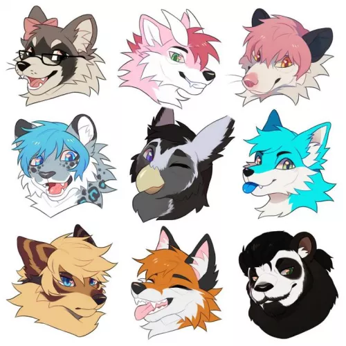 first batch of headshot commissions is done! thank you everyone for your support!! by zhopha_