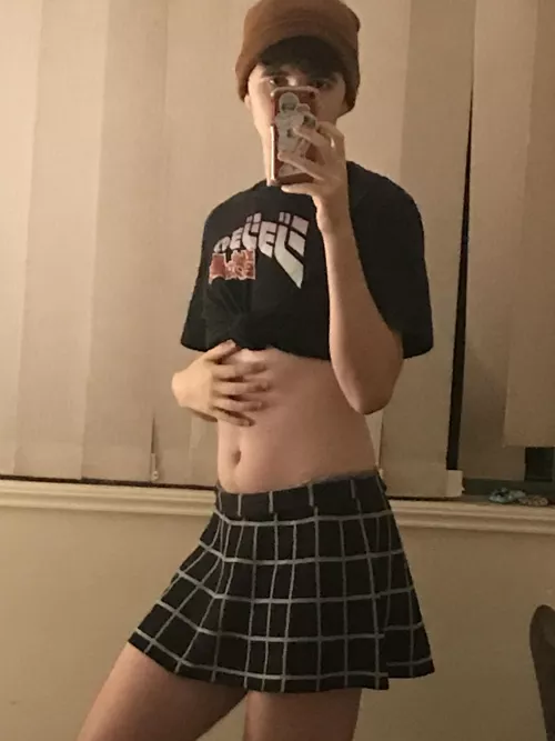 First day wearing a skirt. Does being a femboy suit me? by unknownalternate444
