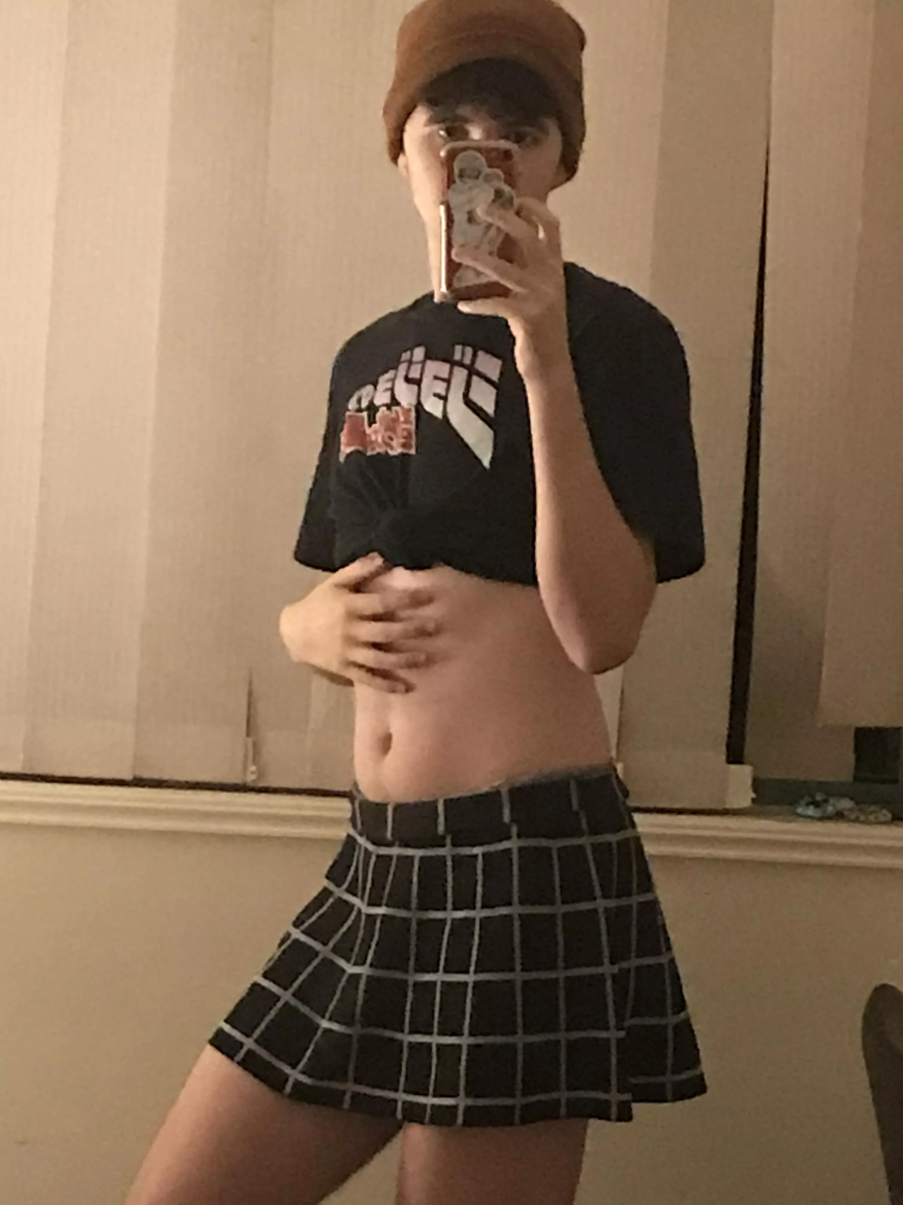 First day wearing a skirt. Does being a femboy suit me? posted by unknownalternate444