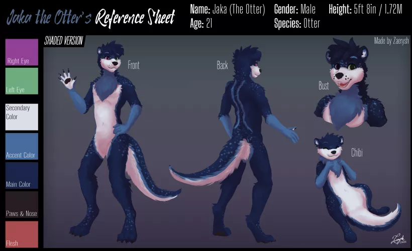 First Ever Commissioned Artwork of my Sona, This Ott is now Official. (Art by @Zaerysh on Twitter) by ObliviousDargon