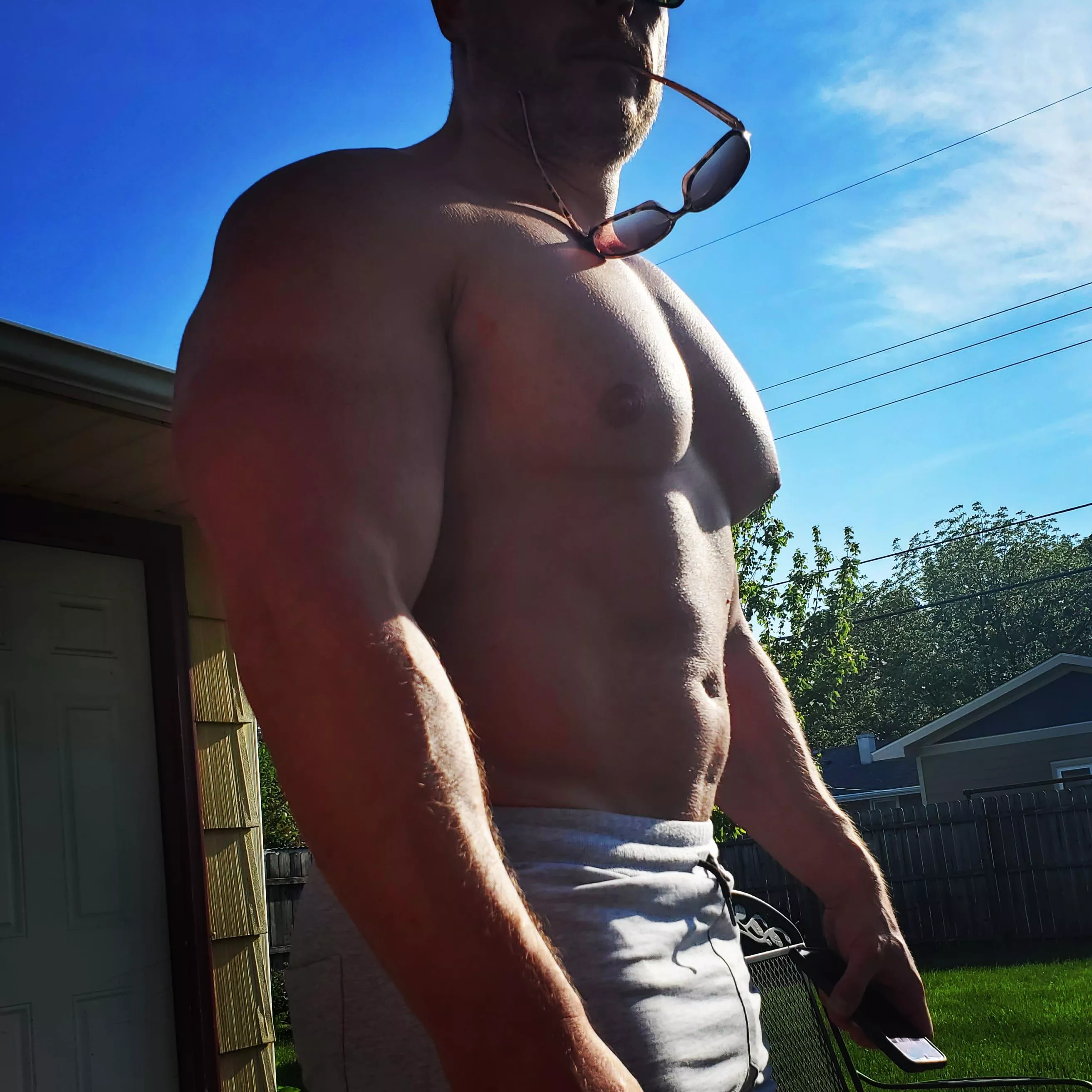 First goes the shirt.... [37] M posted by LittleandBigV