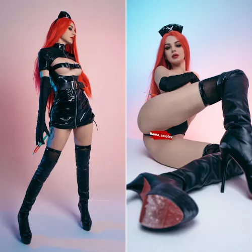 First or second pic? Dark nurse by Kanra_cosplay [self] by Kanra_Cosplay