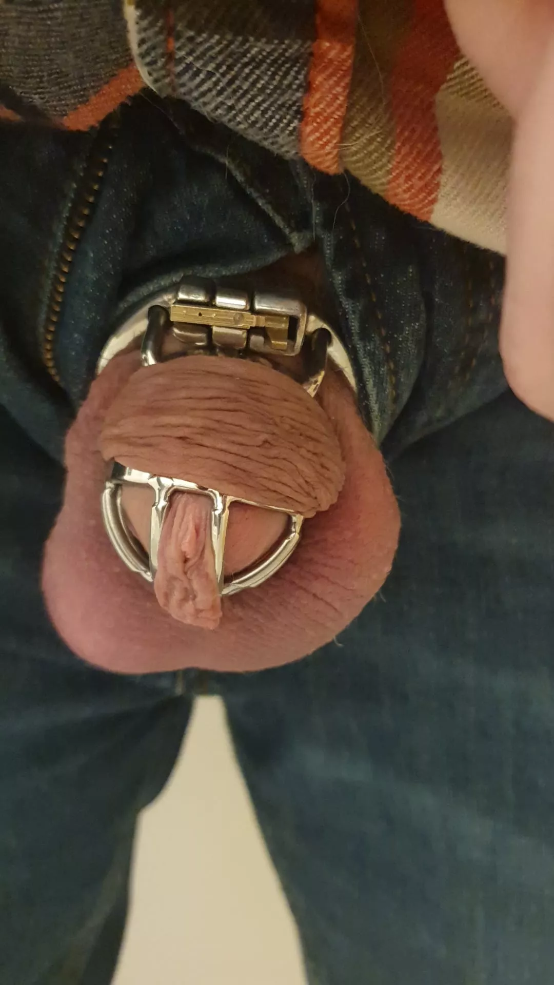 First post ever and its of my small cock in chastity! posted by Many-Patience1292