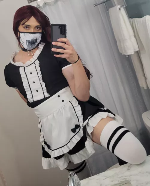 First post for femboy Friday! There's so many of us maids here, we should open a Cafe lol by Blush_K