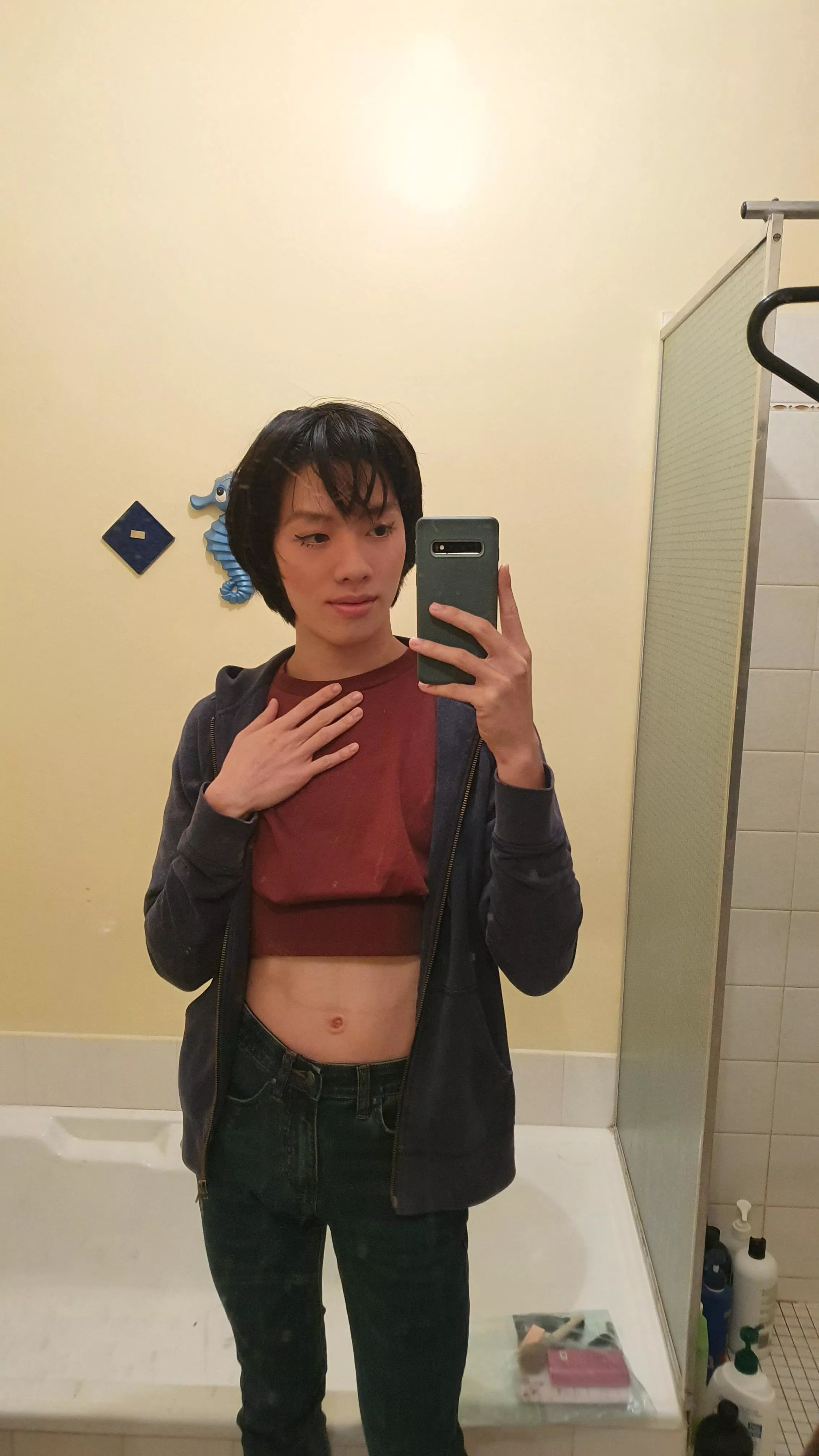 First time going out in a crop top :3 posted by WishyWashyShark