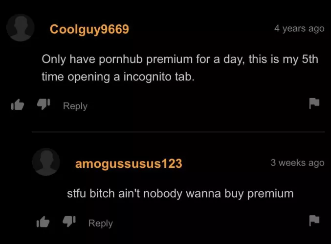 First time seeing a good comment on the hub by griffinXK