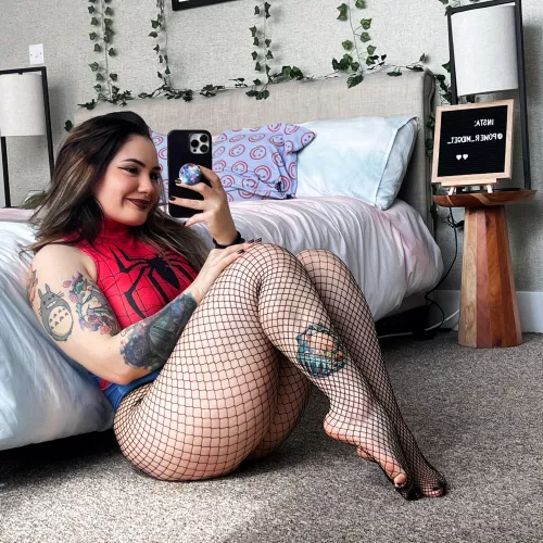 Fishnets and tattoos are an elite combo by power_midget