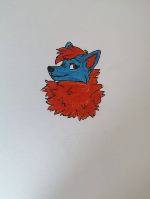 Fist EVER fursona drawing by fayir_the_furry