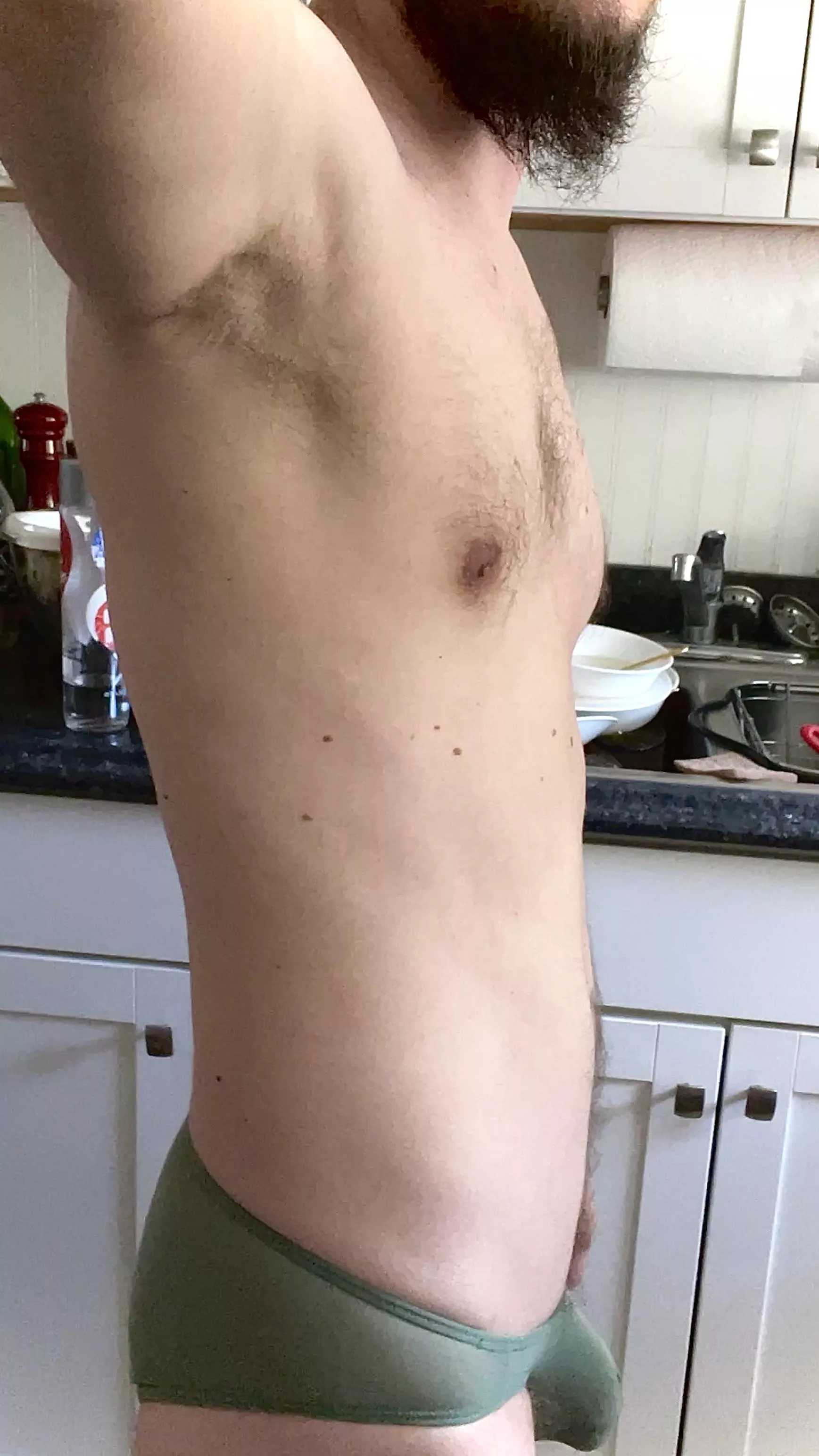 Fixing breakfast, haven’t showered yet posted by pillsbruryfuckface