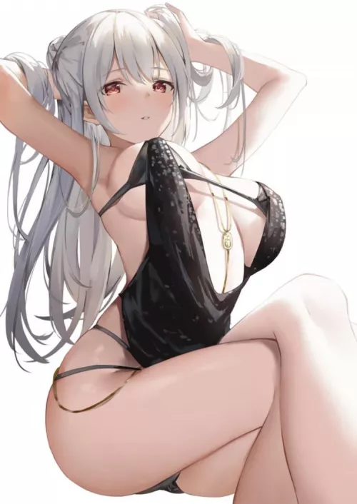 Fixing her hair by Neroytry