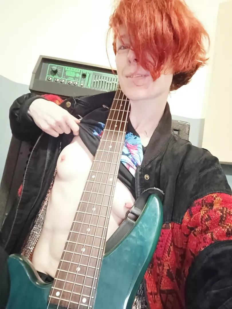 Flashing my tits at band practice by JuniperLunaRocks
