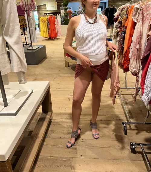 Flashing the pussy at Anthropology by Vivi_Lane11