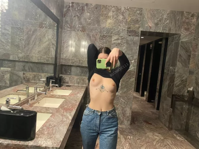 flashing you my tiny tits in the bar bathroom ;) by blunntc111